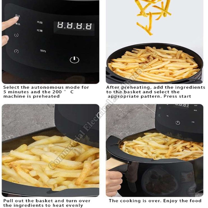 Fritadeira de Ar Smart com Painel Touchscreen Multifuncional sem Óleo e sem Fumaça