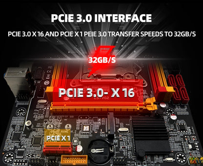 Conjunto de Placa-Mãe ZSUS X79 VG2 com Processador Intel LGA2011 Xeon E5 2630 V2 Memória RAM DDR3 1*16GB 1600MHZ ECC NVME M.2 SATA