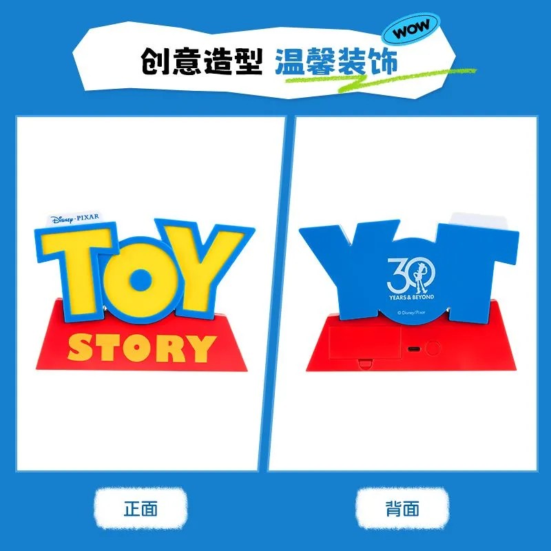 Anime Toy Story Toy Story 3D Logo Luminária Noturna LED Enfeites Luminosos Decoração de Mesa Modelo de Figura Desenho Animado Presente de Aniversário para Festa