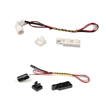 10 unidades de terminal LED refletor MOC luminária de mesa multifuncional holofote DIY preto bloco de construção 1219