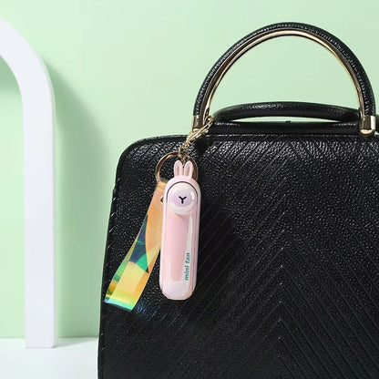 XIAOTREE Cute Mini Fan Kipas Portable Hand Fold Bedside Office USB Charge Battery Table Desk Cooling Folding Handheld Fan