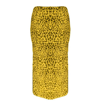 Plus Size 1XL-5XL New Women Sexy Elegant Leopard Printed Midi Skirt Women Fashion Dress Lady Clothes