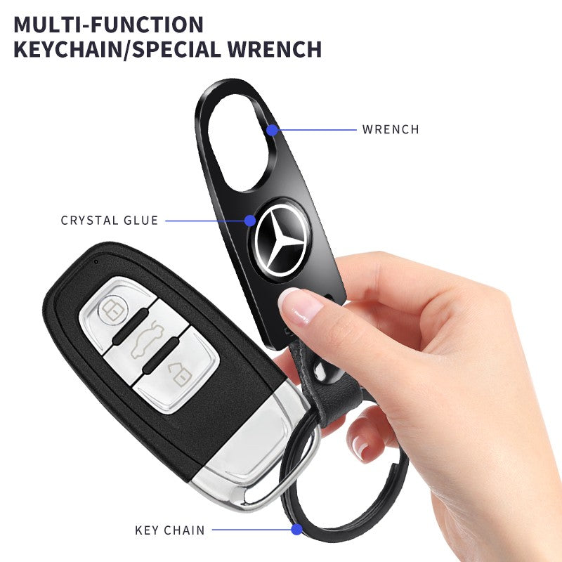 Car Wheel Tire Air Valve Caps with Keychain For Mercedes Benz A180 A200 W205 E63 AMG 2014 2015 W166 W246 W242 W176 W212