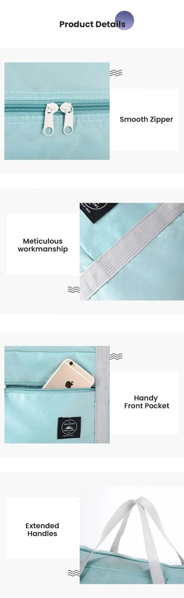 Foldable Travel Bag for Women and Men Lightweight Large Capacity Sports Weekend Trip for Airlines Suitcases and Travel Bags