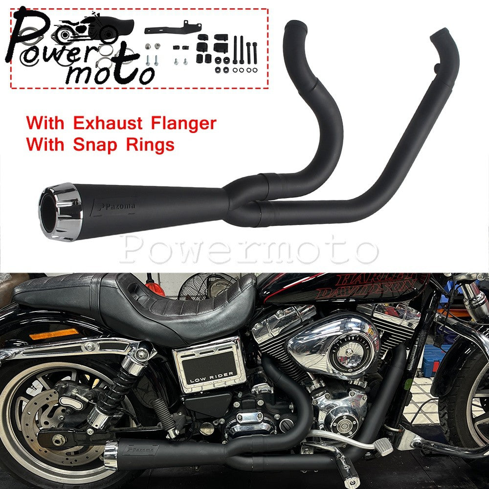 2-into-1 Full Systems Exhaust Motorcycle Complete Muffler For Harley  M8 Touring Road Glide CVO Street Electra Glide Road King