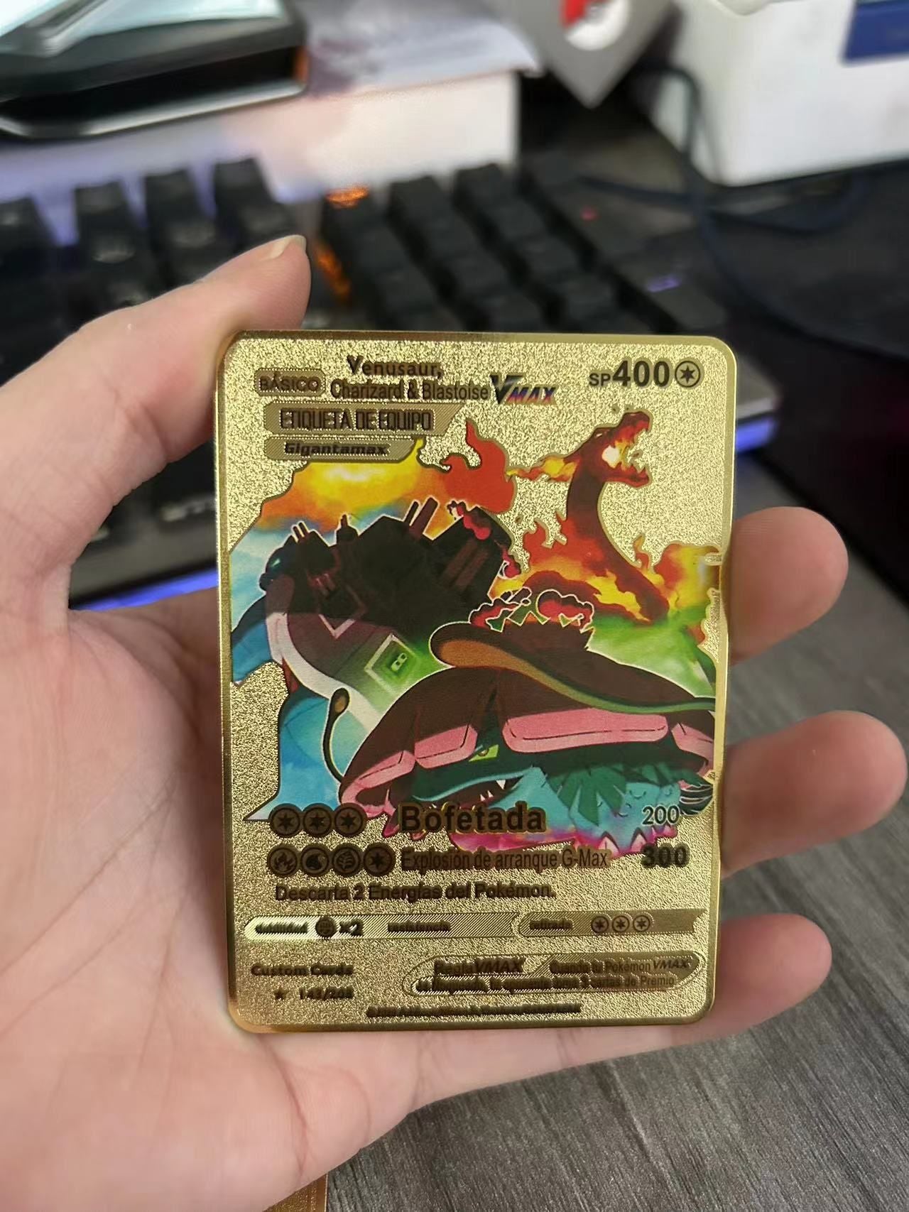 Cartas Pokémon Espanhol Cartas Metálicas Pokémon Cartas de Ferro Pokémon Mewtwo Pikachu Gx Charizard Vmax Cartas Pokémon Vmax