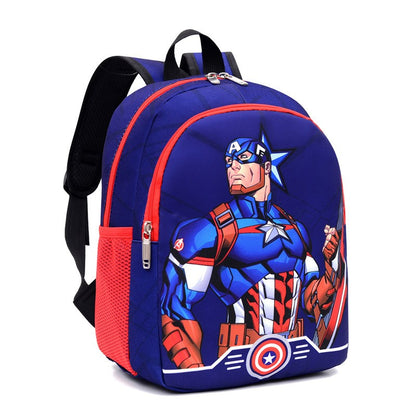 Disney MARVEL Spider-Man Iron Man Primary School Backpack Double Layer Cartoon Student Travel Rucksack Schoolbag Kids Boys Gifts