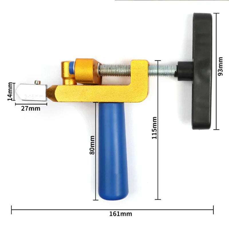 Cortador De Cerâmica E Vidro 2 Em 1 Ferramenta Manual De Construção Portátil Conjunto De Cortador De Vidro Diamantado Para Corte De Azulejos Profissional