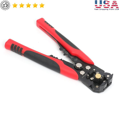 8 Inch Wire Stripper Self Adjusting Tool 10-22 AWG Insulation Removal Ergonomic Design Steel Construction UL Listed New