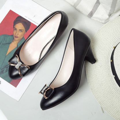 Spring Autumn New Women's Shoes Fashion Professional High Heels Black Red Shallow Mouth Comfortable Work Shoes