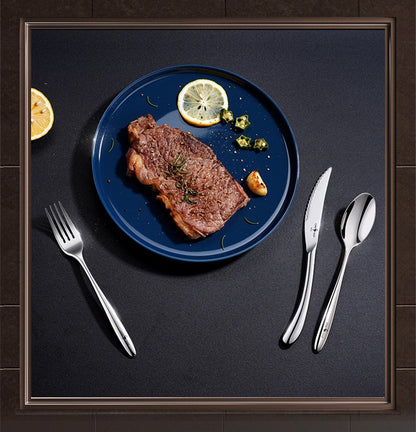 Talheres de luxo em aço inoxidável 316 com certificado LFGB: Garfo, Faca, Colher, Acessórios para Bife, para Banquete e Jantar em Casa