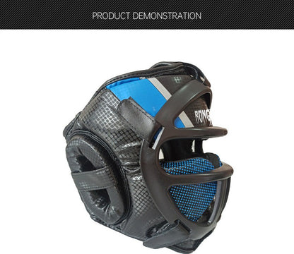 Capacete Sanda Máscara Facial Removível Proteção Espessa Capacete de Taekwondo para Adultos e Crianças Protetor de Cabeça de Boxe Equipamento de Proteção para Artes Marciais