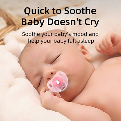 Cartoon Pattern Thumb Shape Toddlers Soothe Kids Newborn Baby Silicone Teething Pacifier