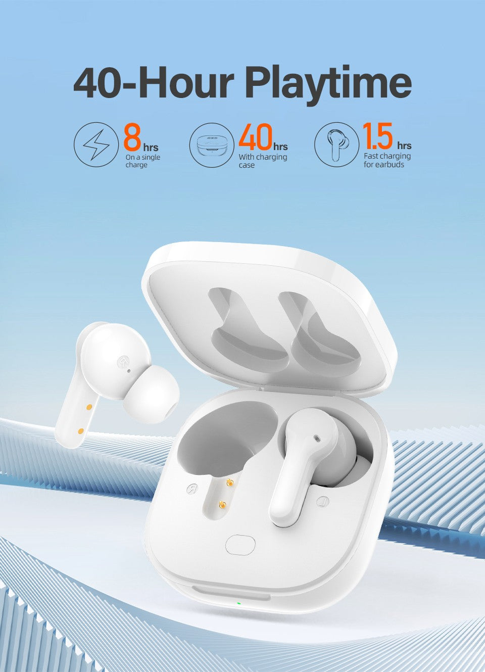 QCY T13 Wireless Smart Headphone BT5.1 TWS Earphone 4 Mic ENC HD Call Headset Touch Control Earbuds Long Standby 40H