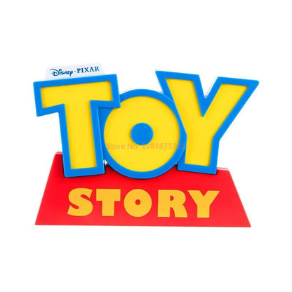 Anime Toy Story Toy Story 3D Logo Luminária Noturna LED Enfeites Luminosos Decoração de Mesa Modelo de Figura Desenho Animado Presente de Aniversário para Festa
