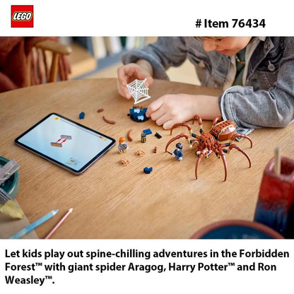 LEGO 76434 Harry Potter - Aragog na Floresta Proibida com Aranhas Figuras de Criaturas Mágicas 2 Minifiguras de Personagens