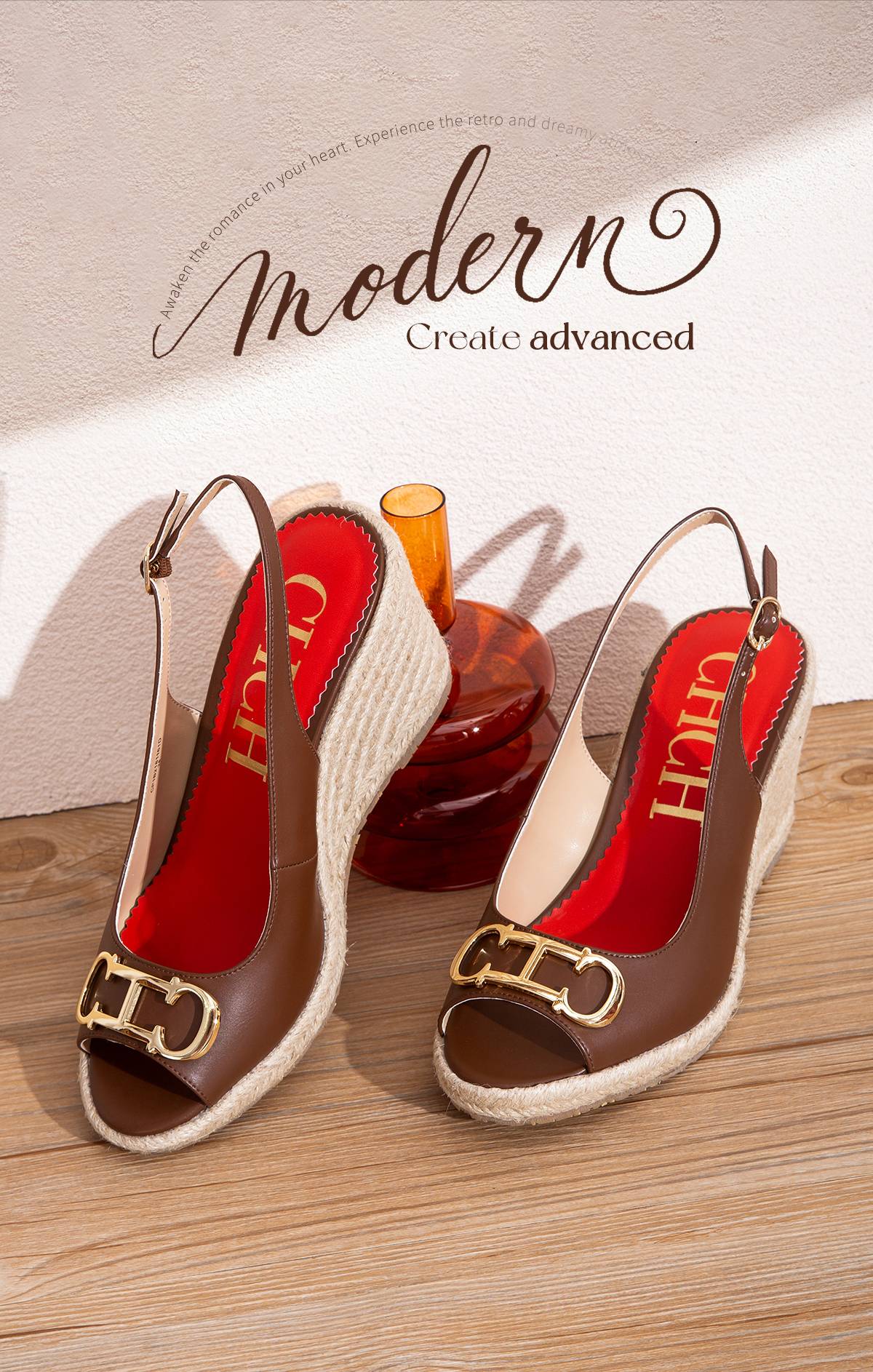 CHCH Women's Sandals Summer New Wedge Fish Mouth High Heel Open Toe Platform Summer Formal Shoes 8.5cm