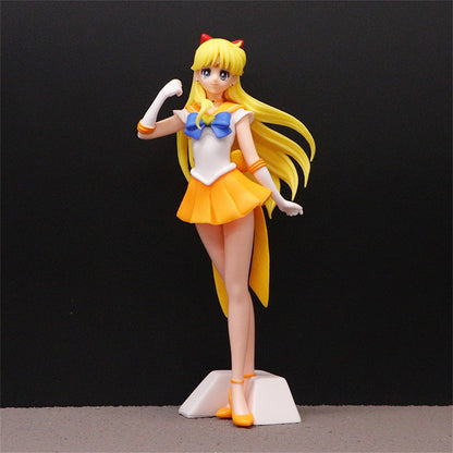 23cm Sailor Moon Anime Figura Marinheiro Marte Mercúrio Júpiter Vênus Saturno Action Figure Modelo Brinquedos Colecionáveis Presente de Aniversário para Crianças