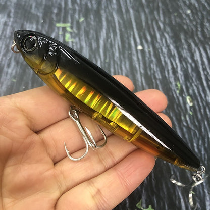 17g Surface Pencil Fishing Lures Walk the Dog Floating Wobbler Laser Artificial Bait for Trout Bass Seawater Swimbait Supplies