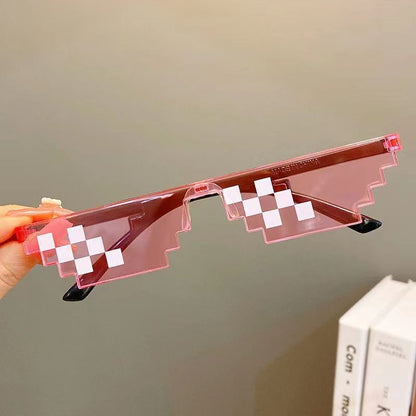 5/10pcs Mosaic Sunglasses Cool Party Vintage Shades Eyewear For Men Women Pixelated Sunglasses Unisex Gift Toy Funny Glasses