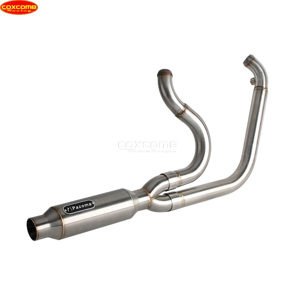 Slip On Exhaust Muffler System Motorcycle Complete Exhaust Pipe For Harley Dyna Street Bob FXDB FXDBB FXDBP FXDBI Limited FXDBC