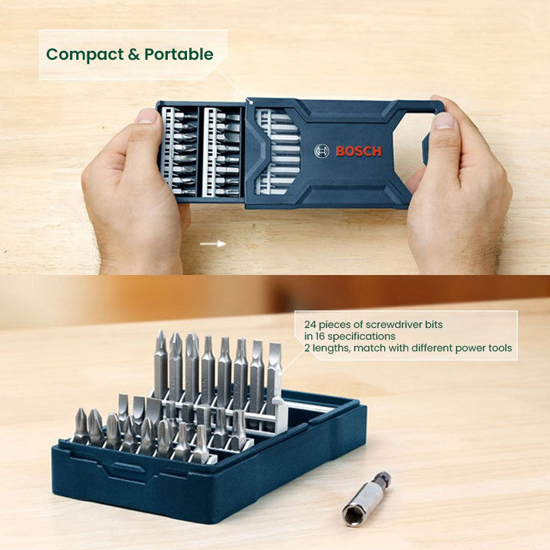 Jogo de Brocas e Pontas para Parafusar Bosch 7/15/25 Peças Kit Misto de Bits de Encaixe de Carboneto de Alta Dureza Acessórios para Ferramentas Elétricas Bosch