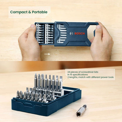 Jogo de Brocas e Pontas para Parafusar Bosch 7/15/25 Peças Kit Misto de Bits de Encaixe de Carboneto de Alta Dureza Acessórios para Ferramentas Elétricas Bosch