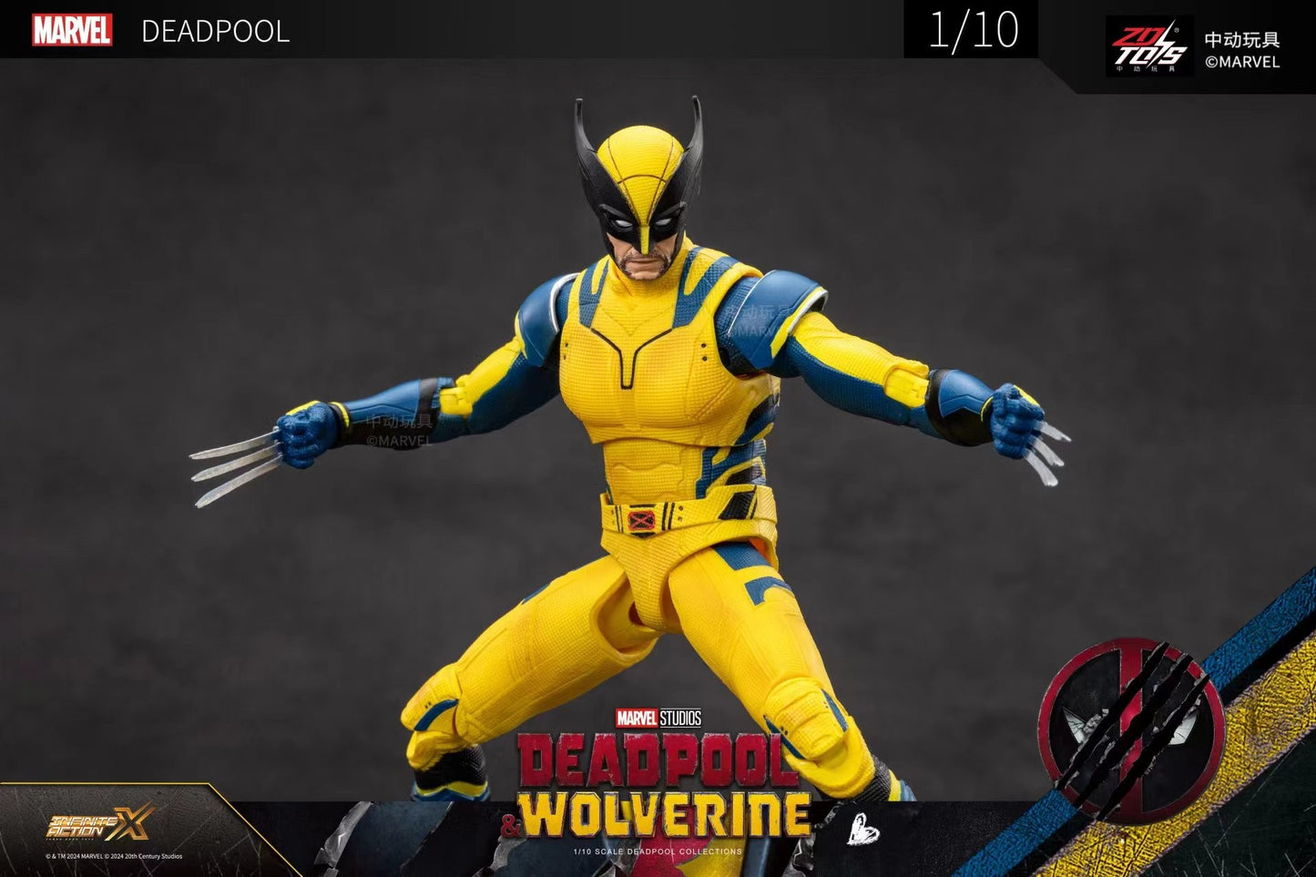 ZD Toys Deadpool & Wolverine Bonecos de Ação Deadpool na Caixa Wolverine Coleção Bonecos de Ação Adultos Brinquedo Infantil