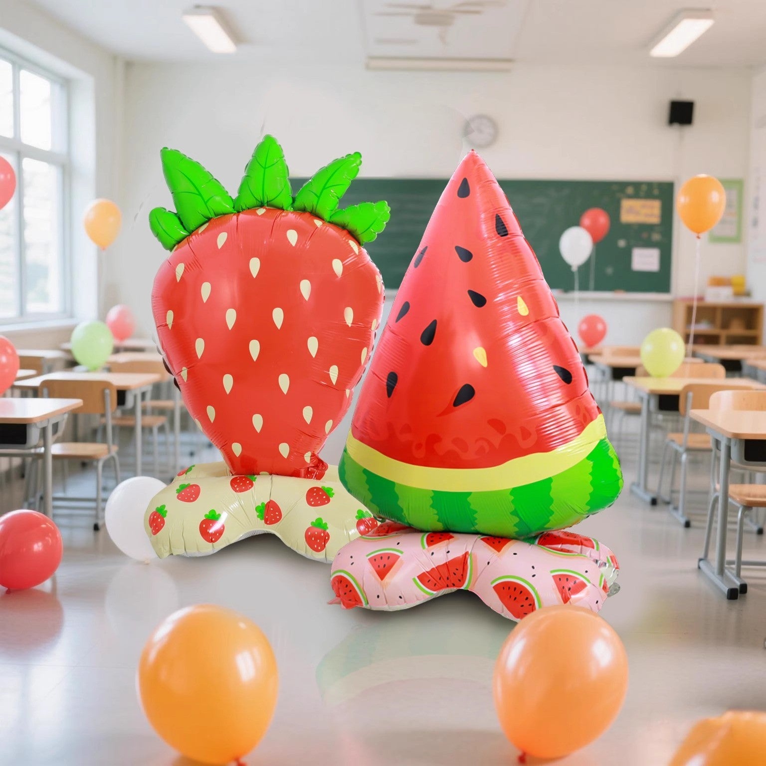 1PCS Big Strawberry&Watermelon Theme Aluminum Foil Balloons Girls Birthday Anniversary Celebration Decoration Party Supplies
