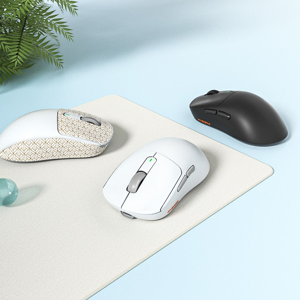 Mouse Gamer Sem Fio Kysona M600 PAW3395 Bluetooth Esports 55g 26000DPI 6 Botões Óptico PAM3395 para Laptop PC