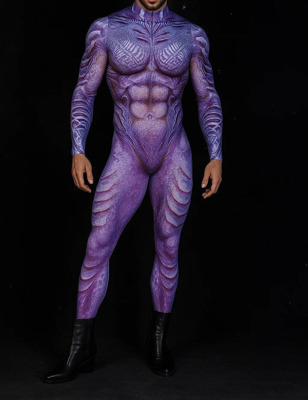 Halloween Lizard Bodysuit Men's Unique Muscle Series Holiday Jumpsuit Carnival Costume Adult Roleplay Party Masquerade Ball Set