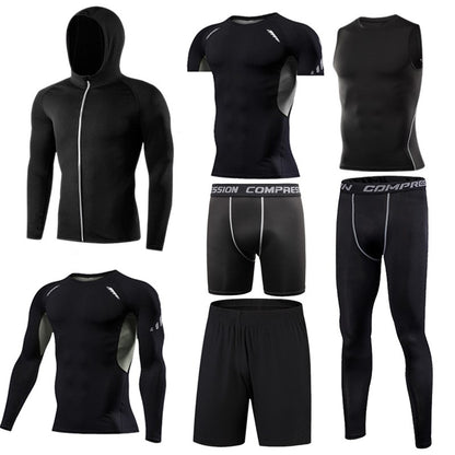 Men's Running Compression Tshirts Quick Dry Soccer Jersey Fitness Tight Sportswear Gym Sport Short Sleeve Shirt Breathable