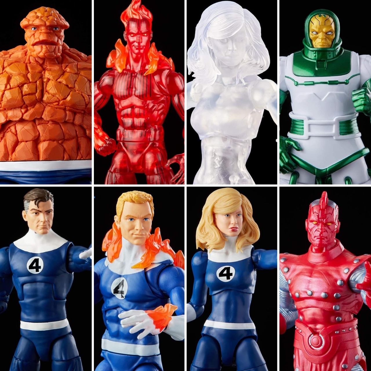 Marvel Legends Quarteto Fantástico Retro Onda O Coisa Mulher Invisível Sr. Fantástico Tocha Humana Homem Psico Boneco Articulado 6"