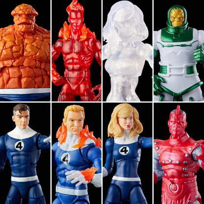 Marvel Legends Quarteto Fantástico Retro Onda O Coisa Mulher Invisível Sr. Fantástico Tocha Humana Homem Psico Boneco Articulado 6"