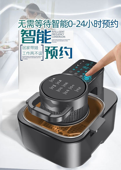 Large-capacity visual air fryer household new multi-function automatic intelligent oil-free oven integrated electric fryer
