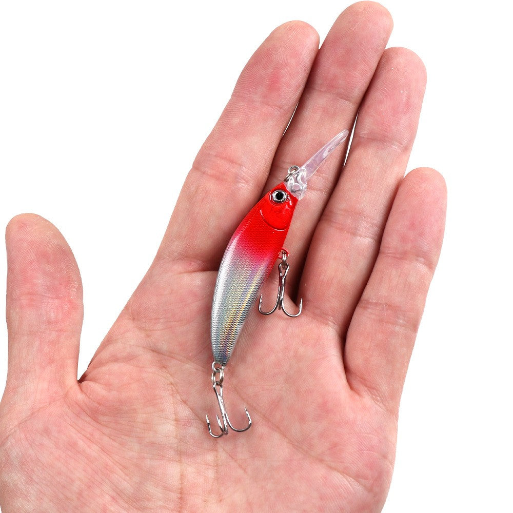 Isca Lure Placa Lingua Longa Sinking Minnow 7cm 6g Isca Artificial Arremesso Longo Pesca de Água Doce Salgada Isca Especial para Robalo e Per