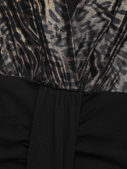 Women's Elegant Dress  Autumn And Winter New Slim And Sexy Royal Sister Style Spliced ??slit Fashion Dresses For Women Vestidos