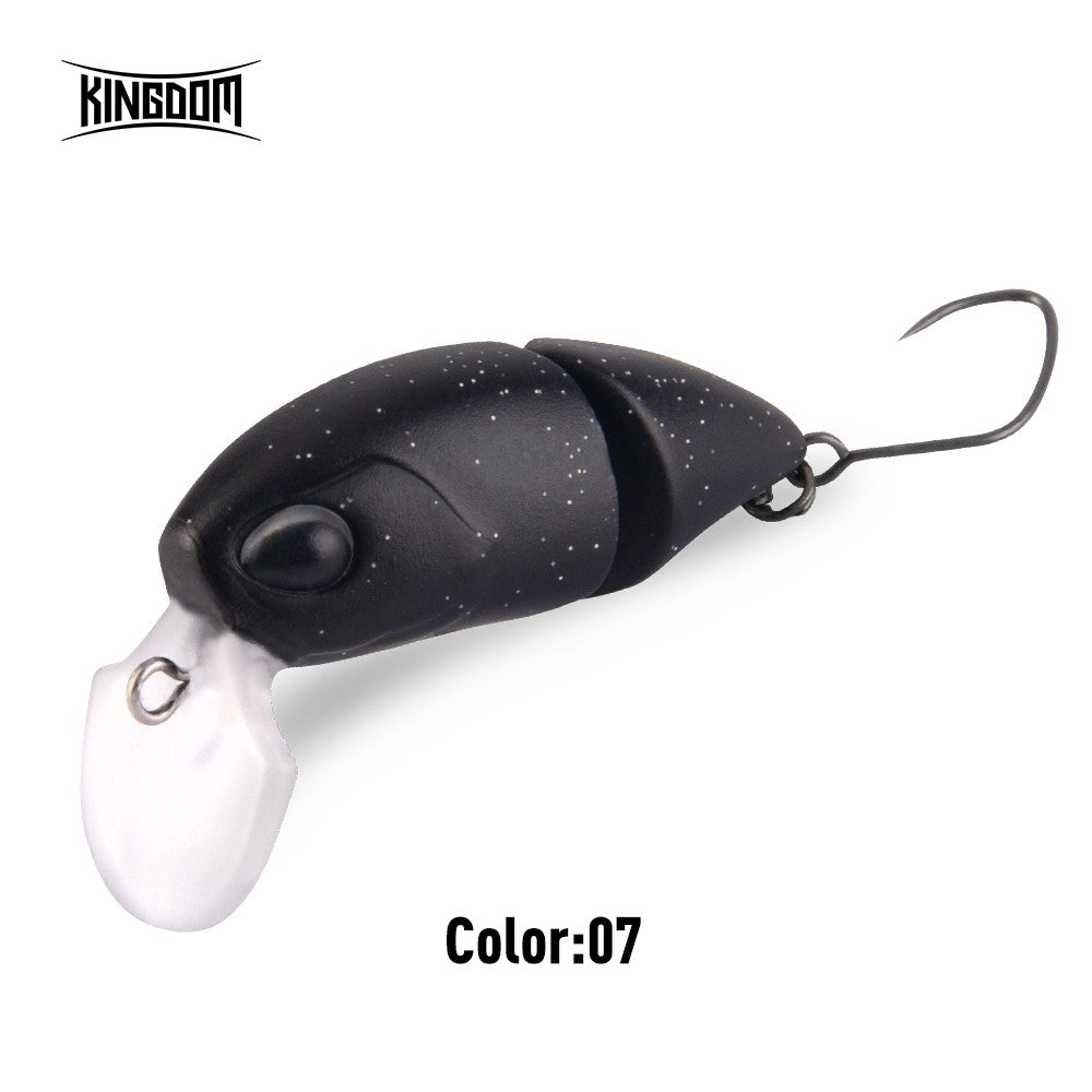 Isca Artificial Kingdom Micro Expert para Pesca 2.3g 37mm Minnow Articulado Flutuante Isca Rígida Swimbait Crankbait de Superfície Isca para Truta