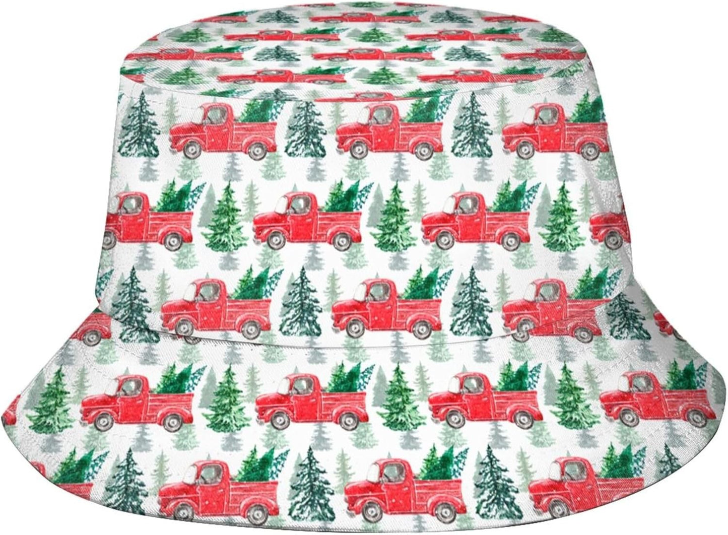 Funny Christmas Bucket Hat New Year Fisherman Hat for Women Men Packable Outdoor Travel Beach Sun Cap