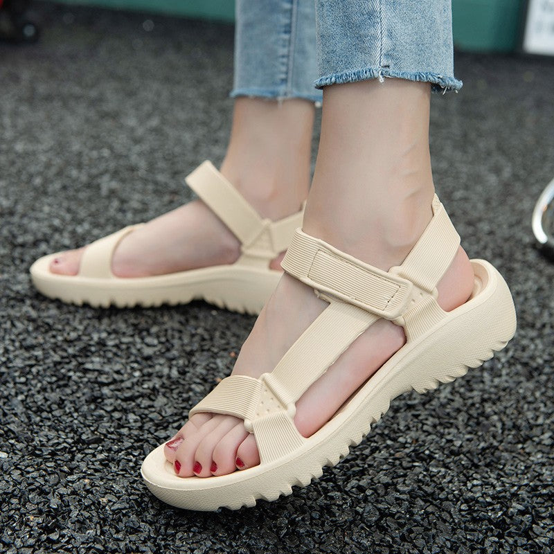 Womens Sandals Fashion Trend Anti-slip Wear-resistant Lightweoght EVA Flat Sandals for Women Outdoor Beach Shoes for Women