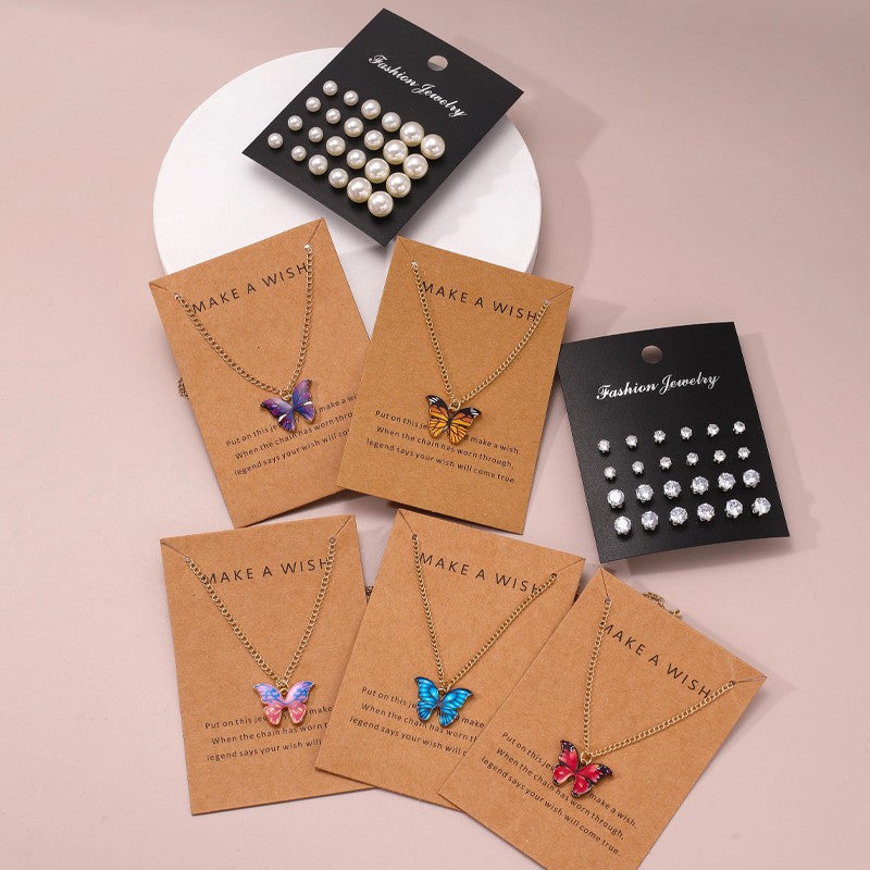 Conjunto de Joias Femininas 104 Peças/Conjunto Colar Brincos Anel Pulseira Brincos Cinco em Um Para Uso Diário de Férias 2024 Novo