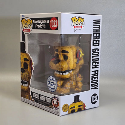 Withered Golden Freddy 1033 Bonecos FUNKO POP Five Nights at Freddy's 3.9inch Figura de Vinil Colecionável Edição Limitada Brinquedo de Presente