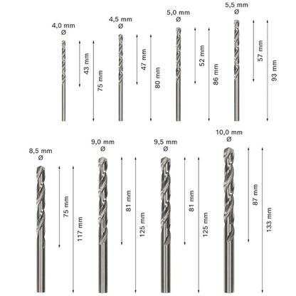 BOSCH Acessórios de Ferramentas Jogo de Brocas Suporte de Bits Broca Helicoidal Acessórios de Ferramentas Multifuncionais 2608522320 2608900585 2608522317