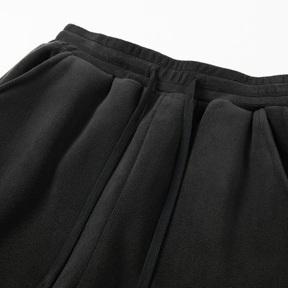 YJKVUR Unisex 2025 Winter New Oversize Pants Men Women Warm Fleece Liner Drawstring Trousers Casual Comfortable Gym Sweatpants