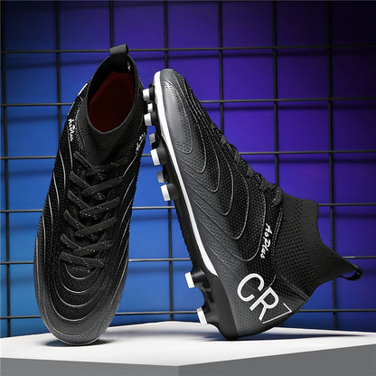 New Men Football Boots Cleats Soccer Shoes Adult Non Slip Outdoor Sport Boys Long Spikes Training Breathable Match Comfortable