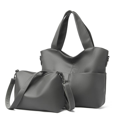 2 Sets Women Handbags Top Quality Pu Leather Luxury Large Capacity Tote Bag Ladies Crossbody Shoulder Bag Purses and HandbagsSac