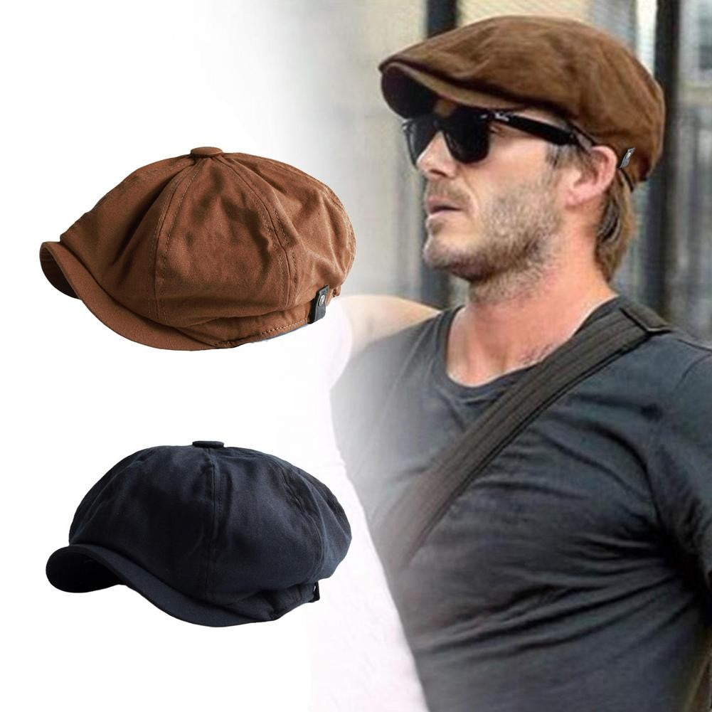 Men Retro Beret British Hat Wool Blend Vintage Herringbone Tweed Men Casual Newsboy Hat Flat Cap British Style Newsboy Cap 2026