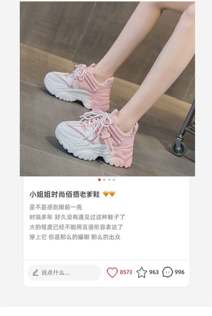 Women's Shoes Casual Shoes Spring Sneakers Platform Woman-shoes Tennis Female Fashion Thick Sole 2024 Roses Trainers Increased I