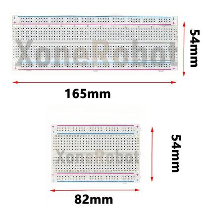NEW MB102 Breadboard 400/830 Point Solderless PCB Bread Board White/Transparent Test Develop DIY For Arduino