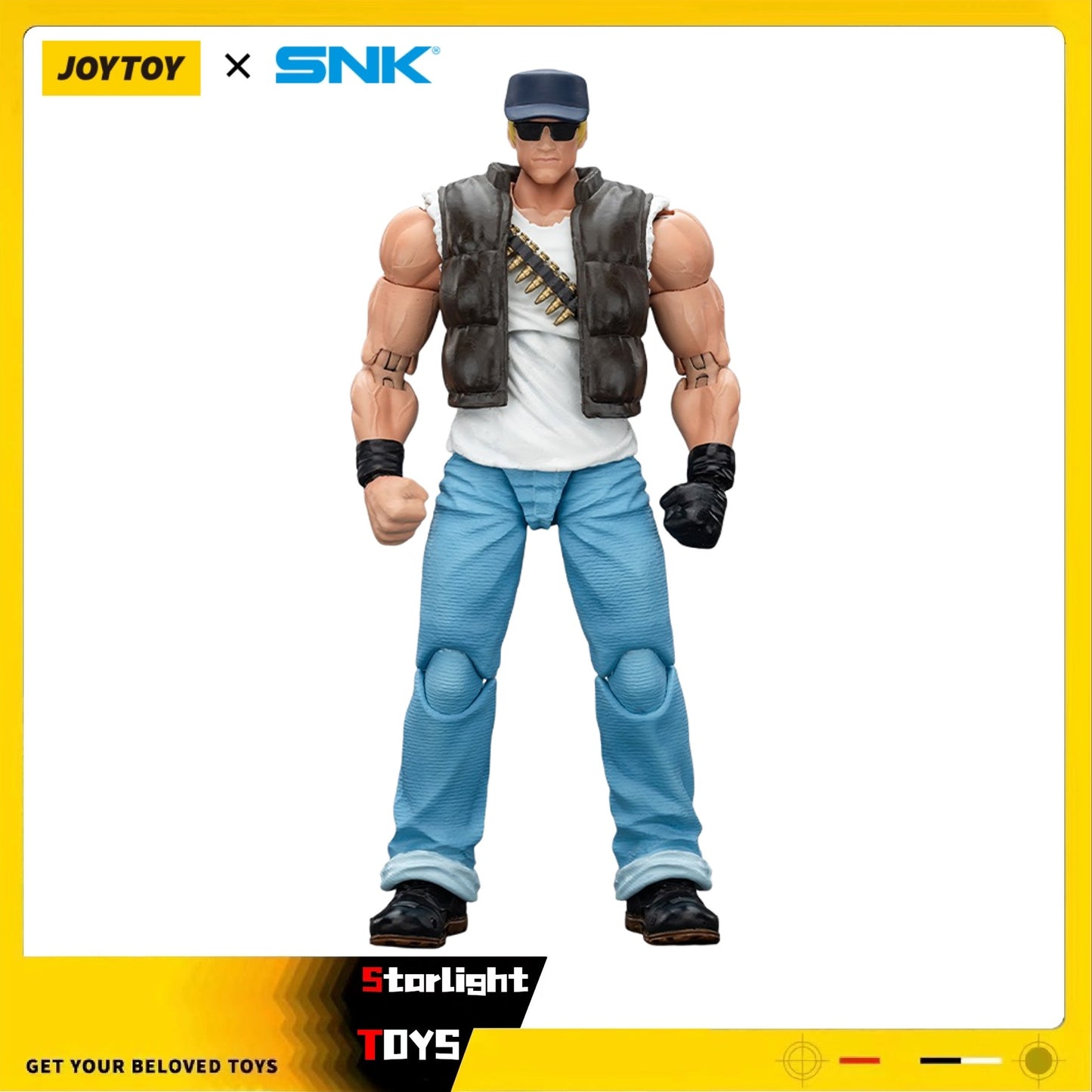 ?JOYTOY?1/18 Action Figure SNK KOF'98UM Ikari Warriors Team Clark Still Model Toy Gifts